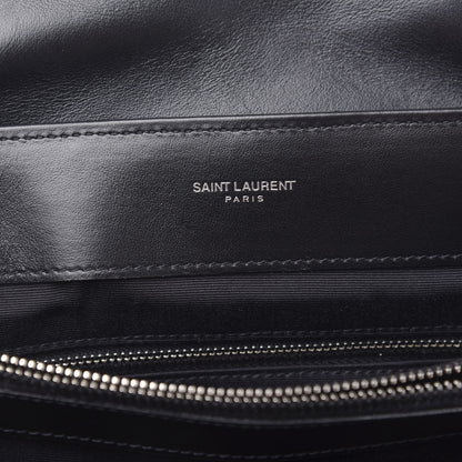 Saint Laurent Calfskin Y Quilted Monogram Medium Loulou Chain Satchel Black 9 of 11