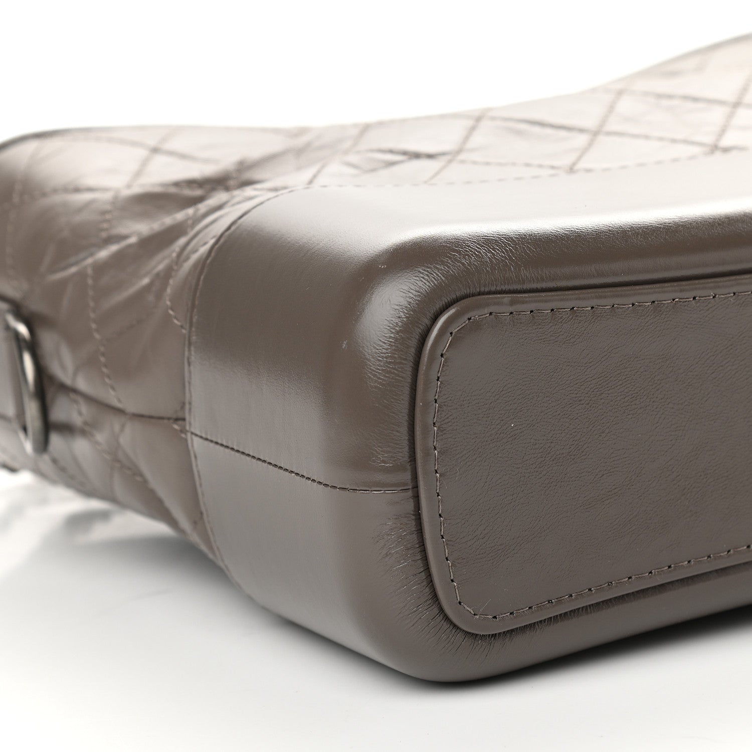 Chanel Aged Calfskin Quilted Medium Gabrielle Hobo Grey 5 of 10