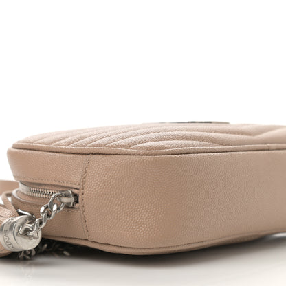 Saint Laurent Grain De Poudre Matelasse Monogram Mini Lou Camera Bag Dark Latte 9 of 13