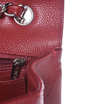 Chanel Caviar Quilted Jumbo Single Flap Red 6 of 8