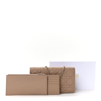 Christian Dior Ultra Matte Calfskin Cannage Lady Dior Clutch Fard 12 of 12