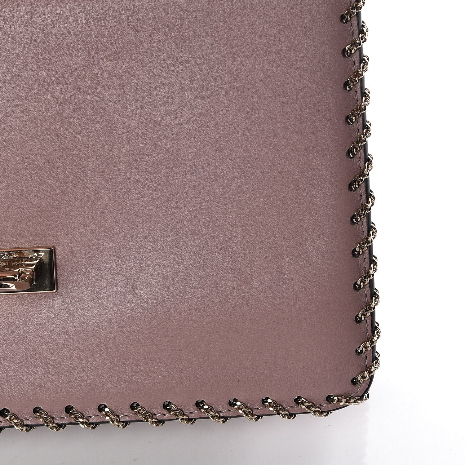 Valentino Garavani Vitello Groumette Small Rockstud Demilune Shoulder Bag Lipstick 12 of 13