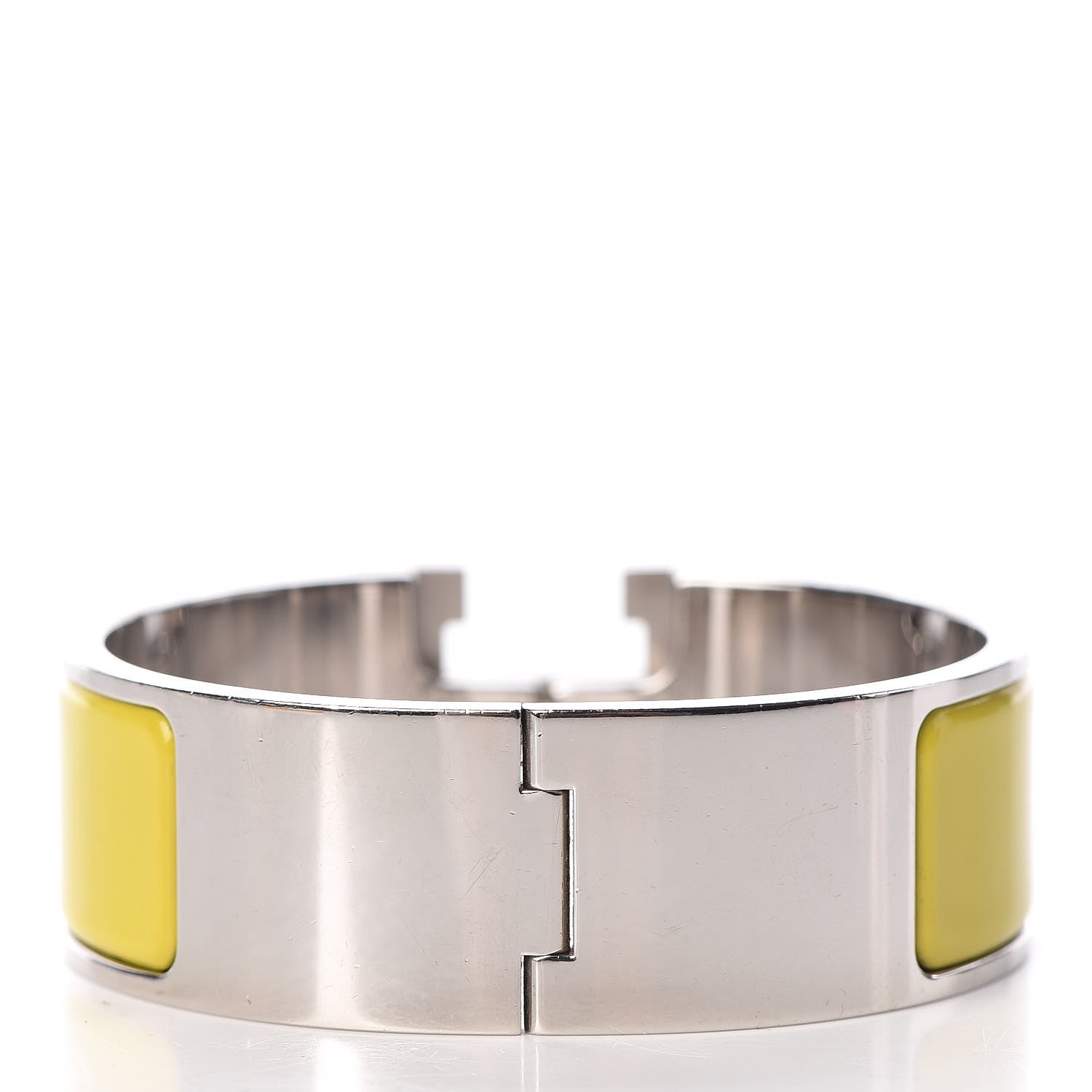Hermes Enamel Clic Clac H Wide Bracelet PM Chartreuse 3 of 6