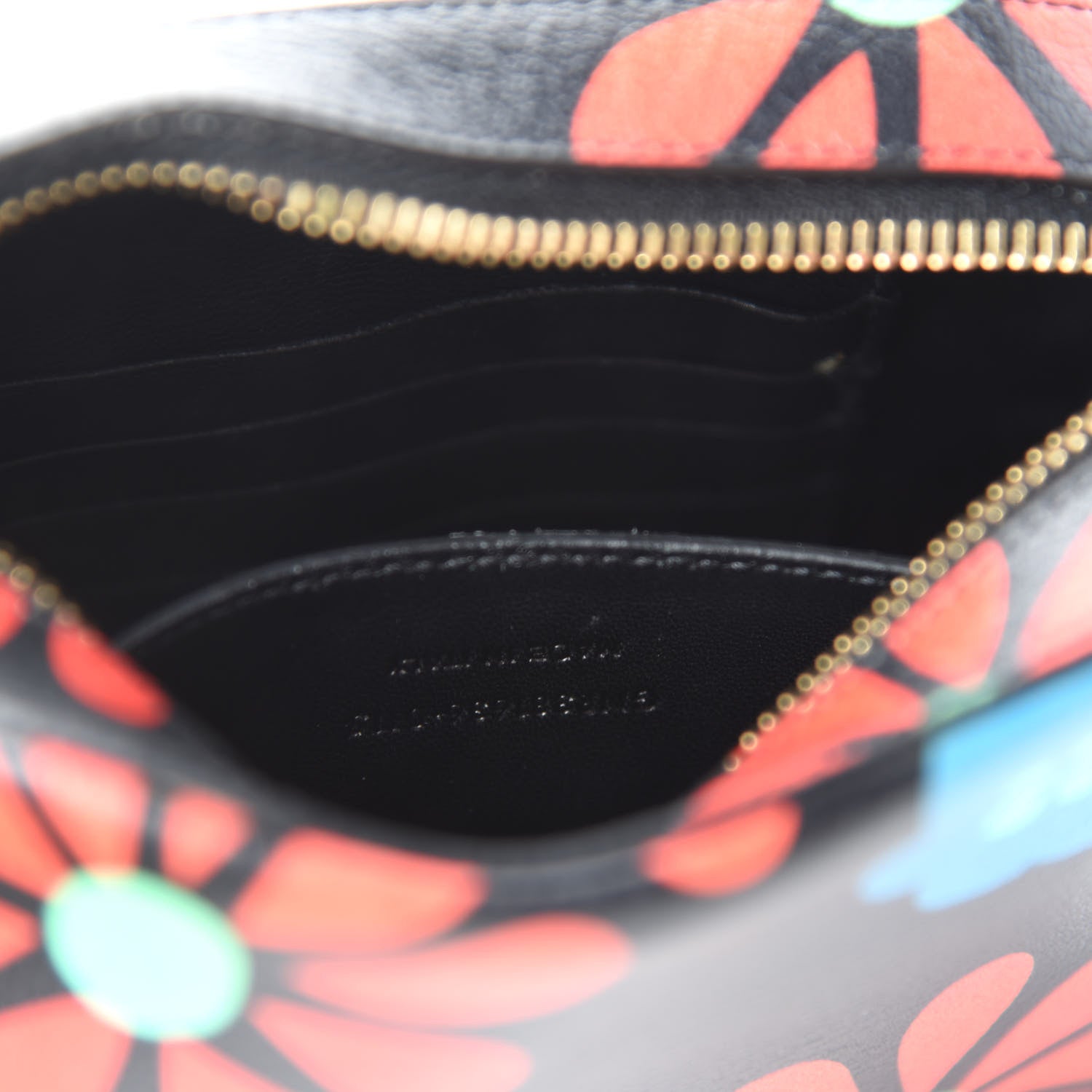 Saint Laurent Calfskin Floral Print Small Classic Monogram Camera Bag Black 9 of 10