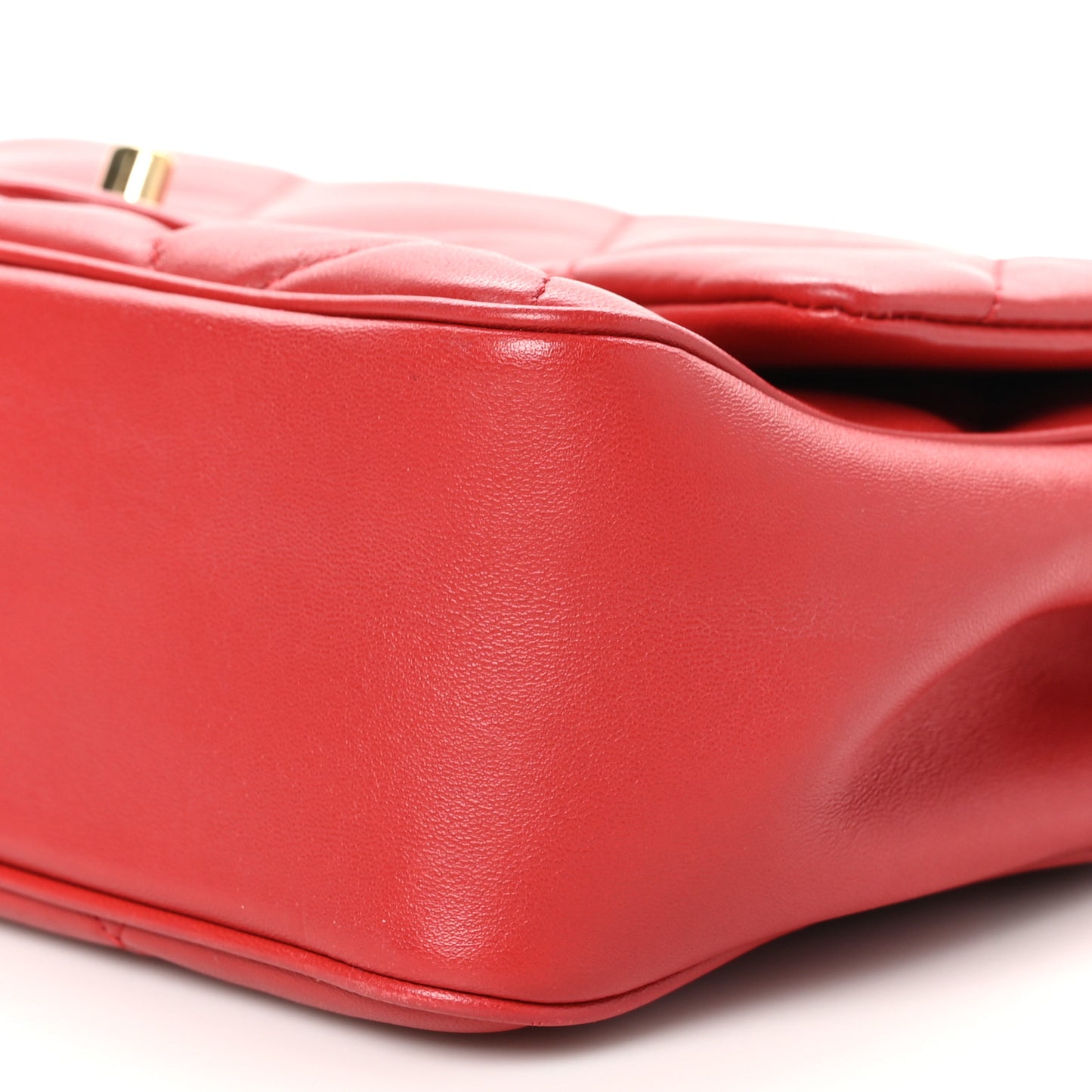 Lambskin Quilted Easy Carry Flap Red
