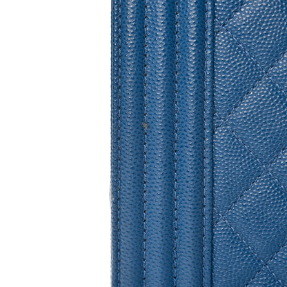Chanel Caviar Quilted New Medium Boy Flap Blue 8 of 8