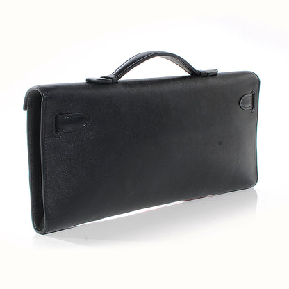 Hermes Swift Kelly Cut Clutch Pochette Black 3 of 8