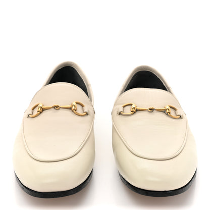 Gucci Lambskin Womens Brixton Horsebit Loafers 38 Mystic White 2 of 9