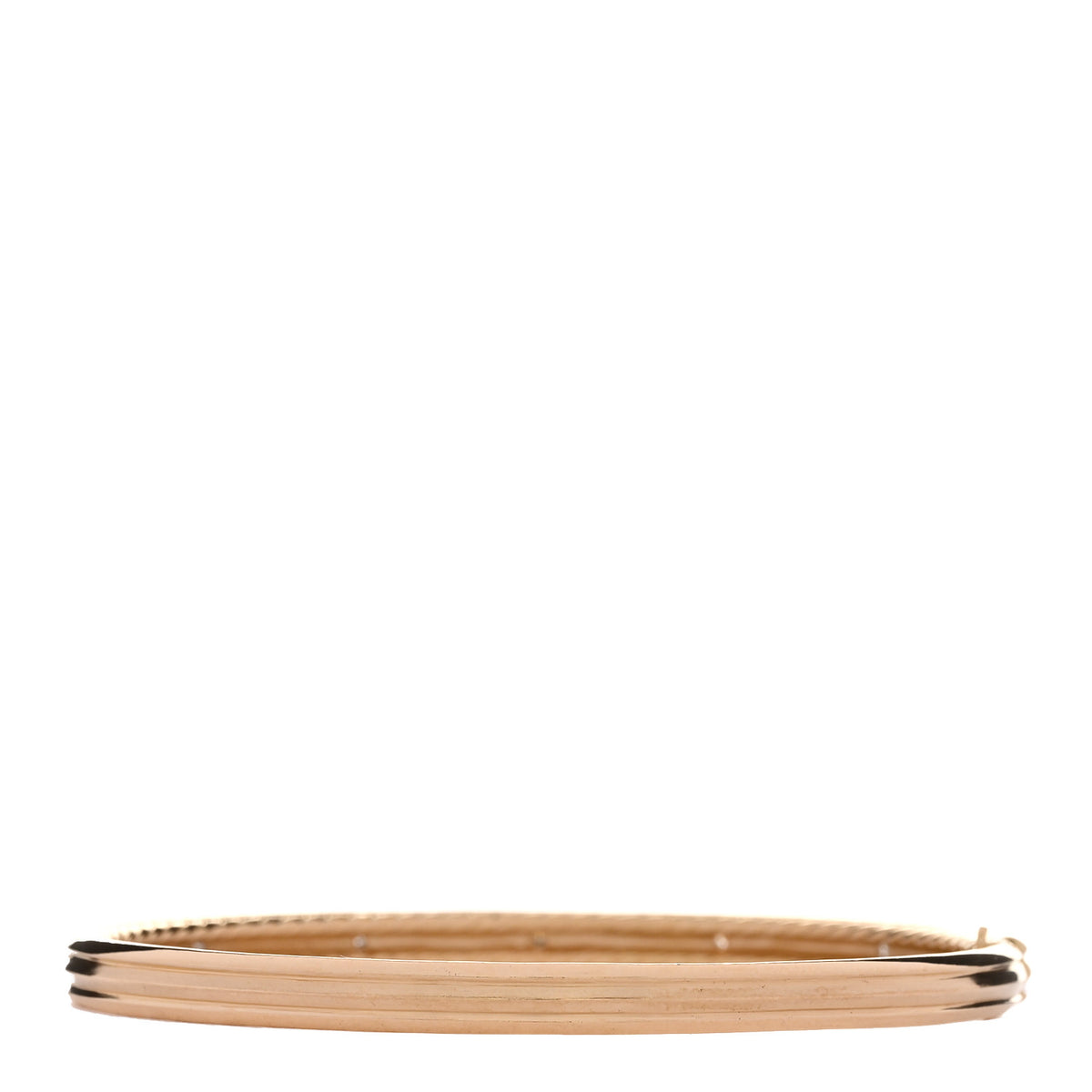 18K Yellow Gold Diamond 4.5mm Modern Renaissance Bangle Bracelet