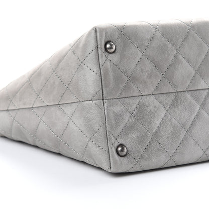 Chanel Metallic Calfskin Quilted Small Shopping In Chains Tote Silver 8 of 9