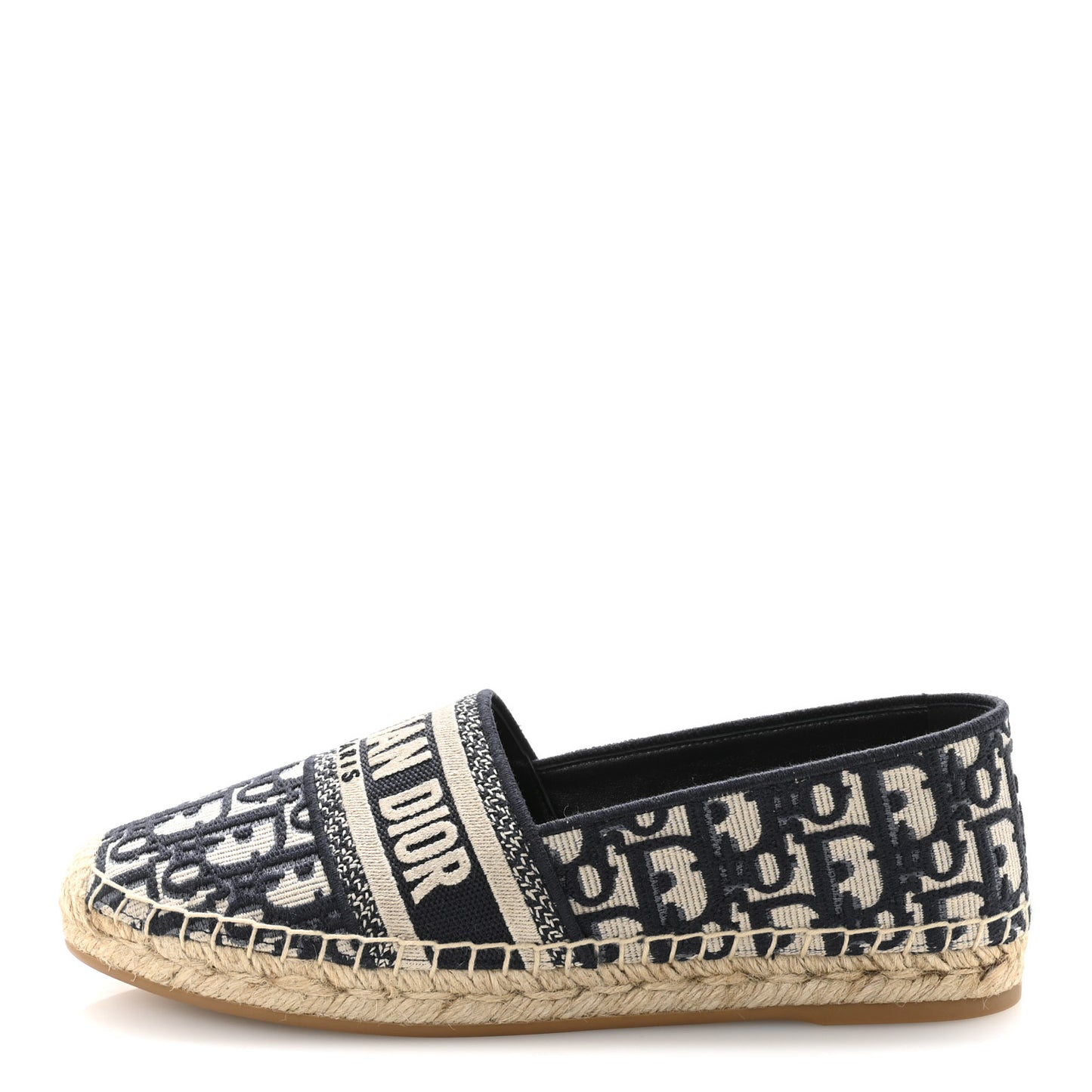 Oblique Embroidered Granville 15mm Espadrilles 38.5 Deep Blue