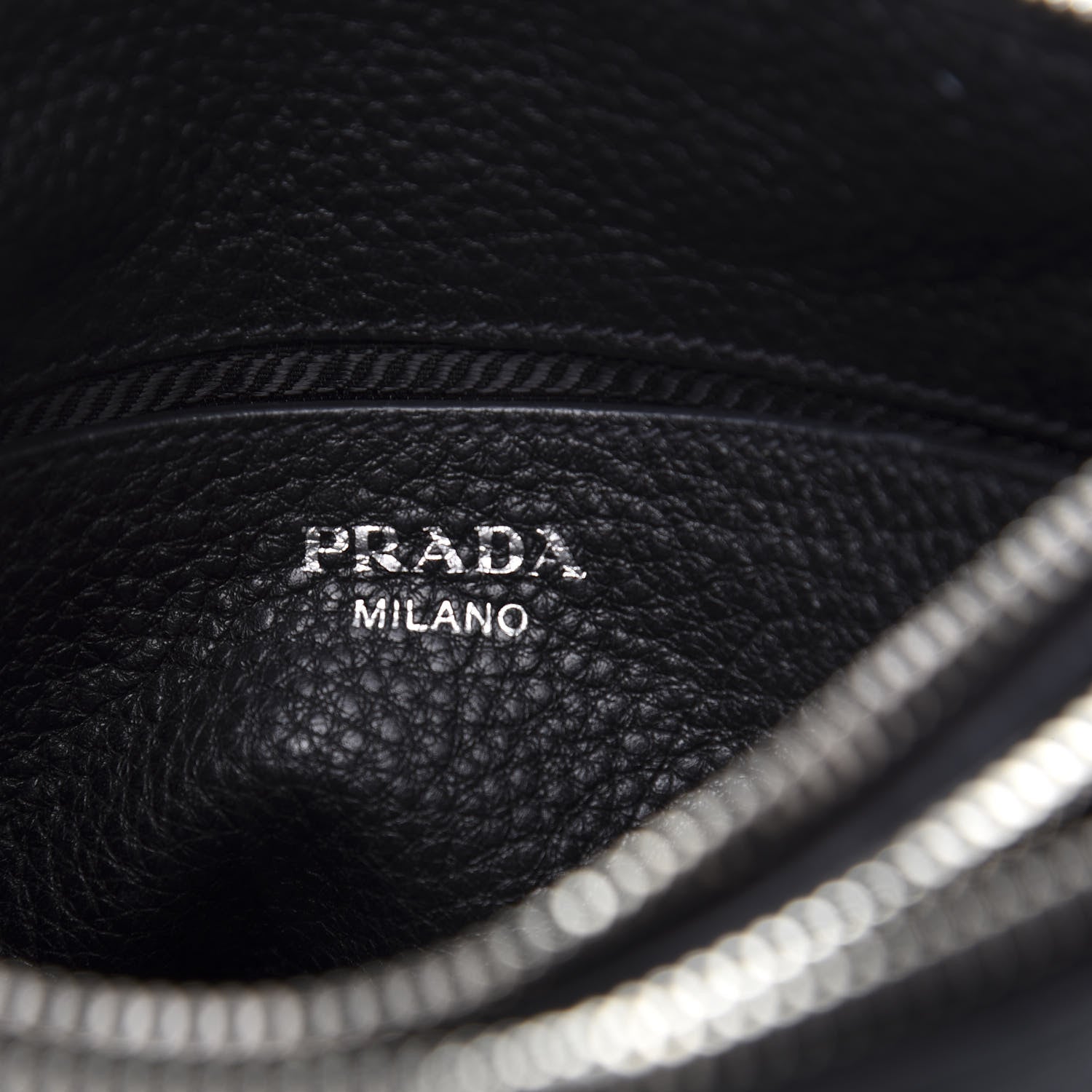 Prada Vitello Daino Double Zip Crossbody Bag Black 10 of 12