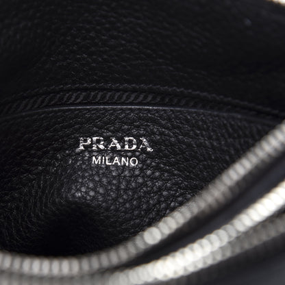Prada Vitello Daino Double Zip Crossbody Bag Black 10 of 12