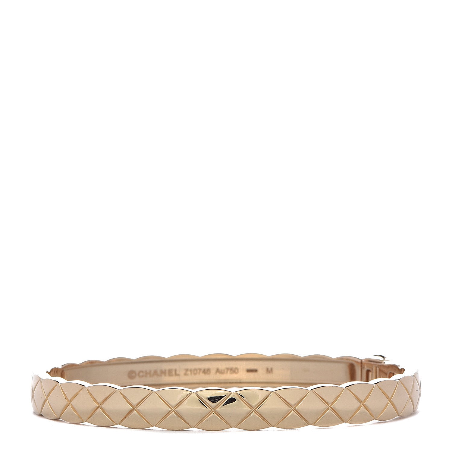 Chanel 18K Yellow Gold Coco Crush Bangle Bracelet M 1 of 5