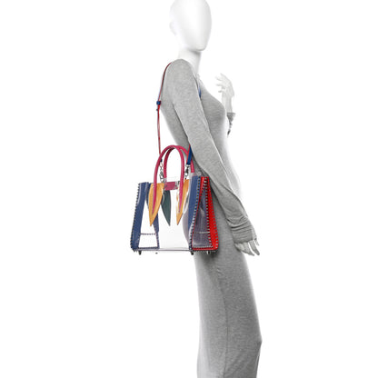 Christian Louboutin PVC Calfskin Spiked Medium Paloma Multicolor 2 of 13