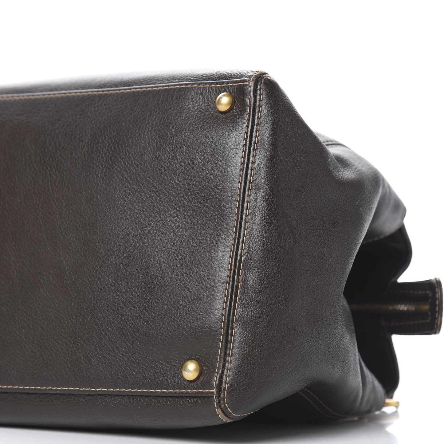 Calfskin Large Satchel Brown