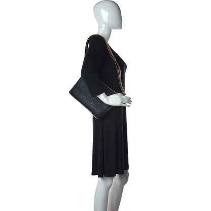 MCM Calfskin Monogram Medium Klara Shoulder Bag Black 2 of 9