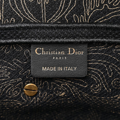Christian Dior Canvas Embroidered Ornamental Cornely Saddle Bag Black Beige 6 of 10