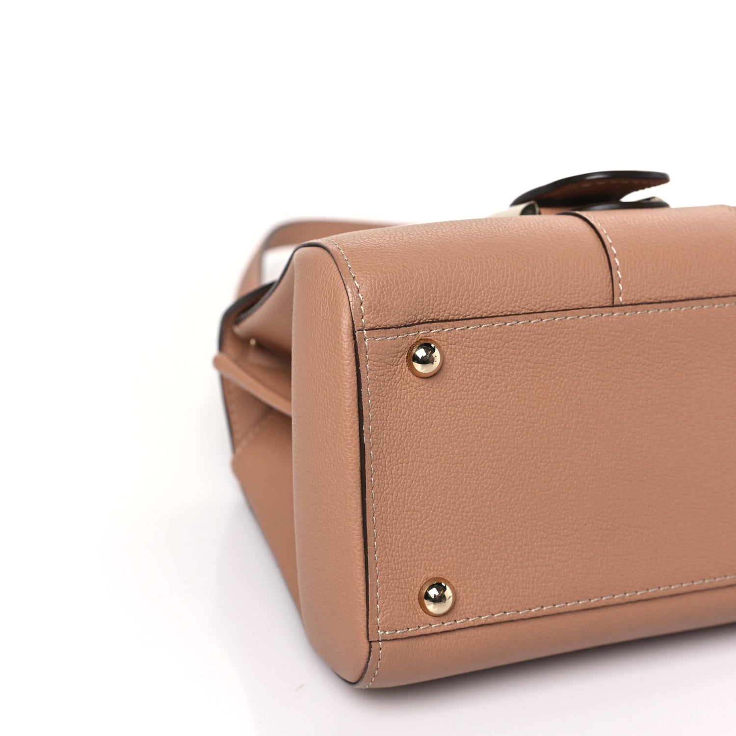 Delvaux Grained Calfskin Mini Brillant Satchel Nude 8 of 9