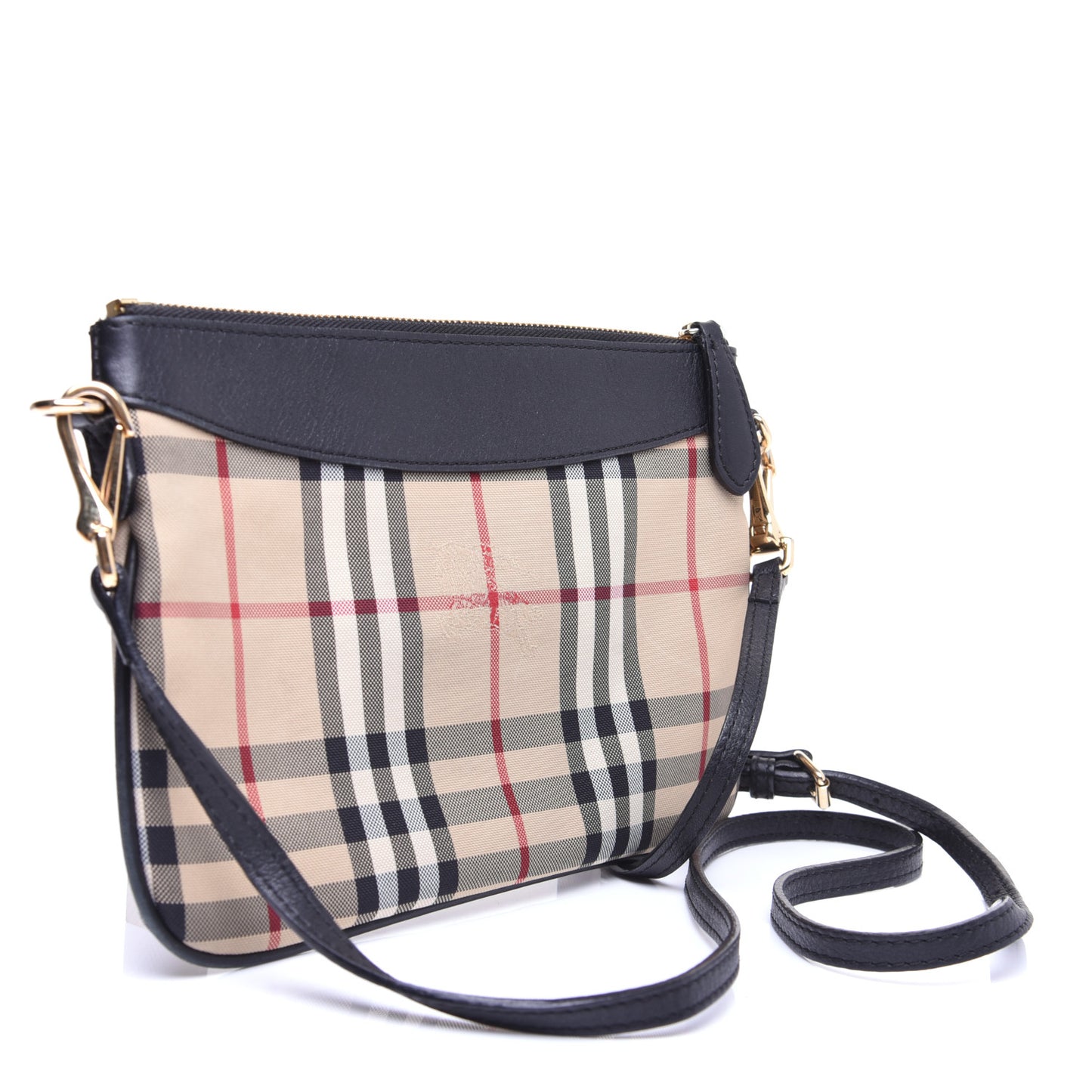Horseferry Check Peyton Crossbody Clutch Bag Black