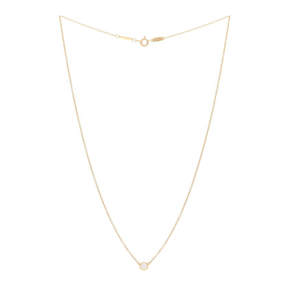 Tiffany 18K Yellow Gold Diamond .21ct Elsa Peretti Diamonds by the Yard Pendant Necklace 3 of 6