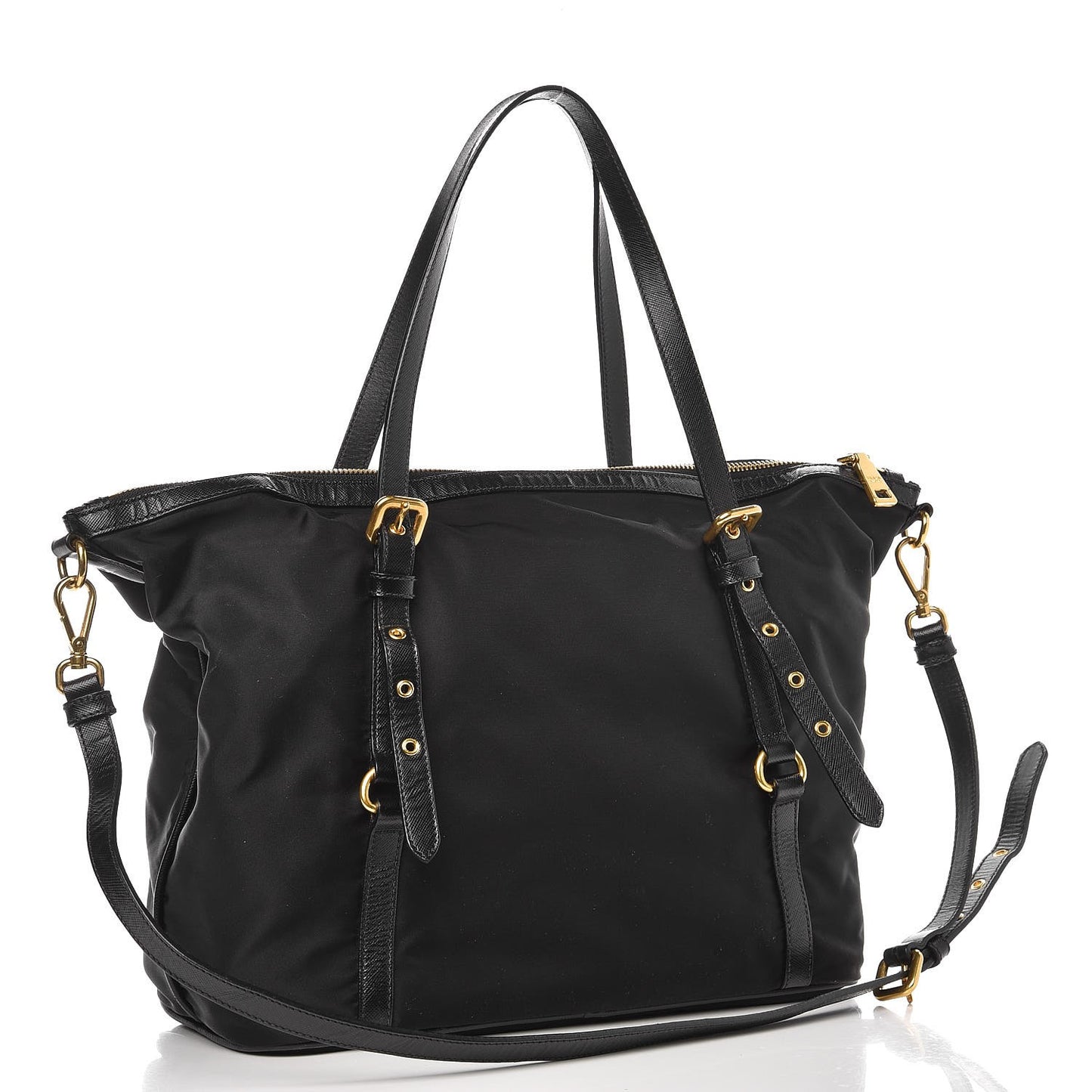 Tessuto Nylon Jacquard Logo Tote Nero Black