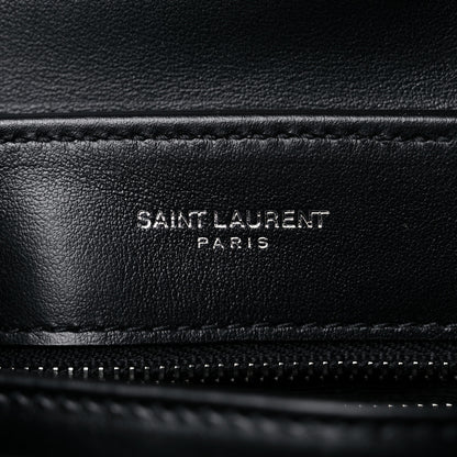 Saint Laurent Calfskin Y Quilted Monogram Toy Loulou Crossbody Bag Black 6 of 13