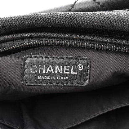 Chanel Coated Canvas Paris Biarritz Hobo Black 6 of 12