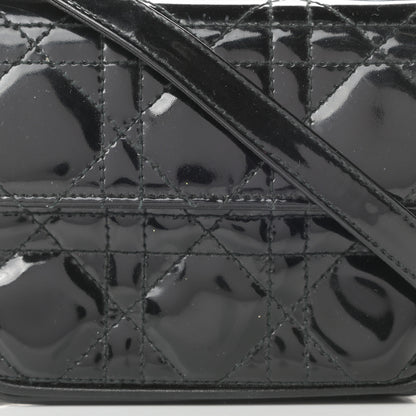 Christian Dior Patent Cannage Mini Crossbody Pouch Black 8 of 12