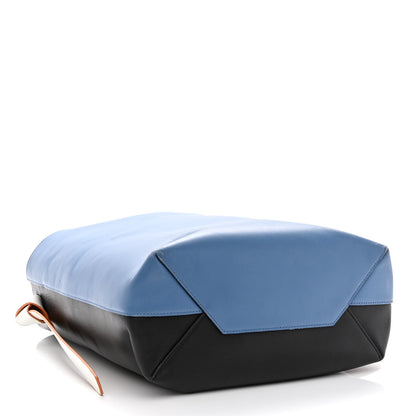 Celine Shiny Smooth Calfskin Small Twisted Cabas Washed Blue Black 5 of 16