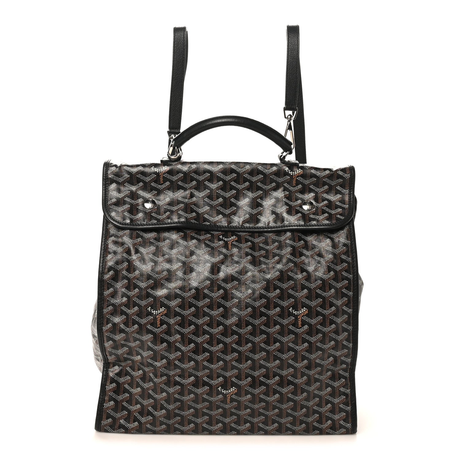 Goyard Goyardine Saint Leger Soft Briefcase Backpack Black 1 of 9