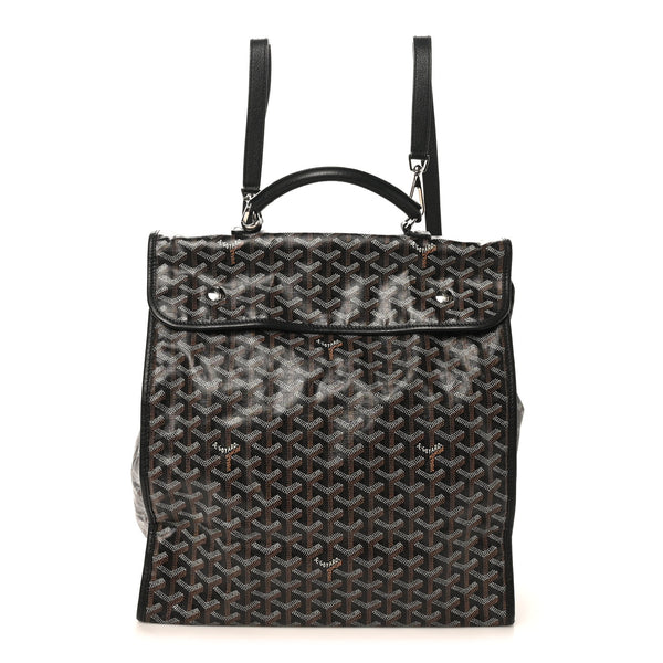 Goyard Goyardine Saint Leger Soft Briefcase Backpack Black 1823725