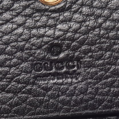 Gucci Pebbled Calfskin GG Marmont Card Case Black 6 of 8