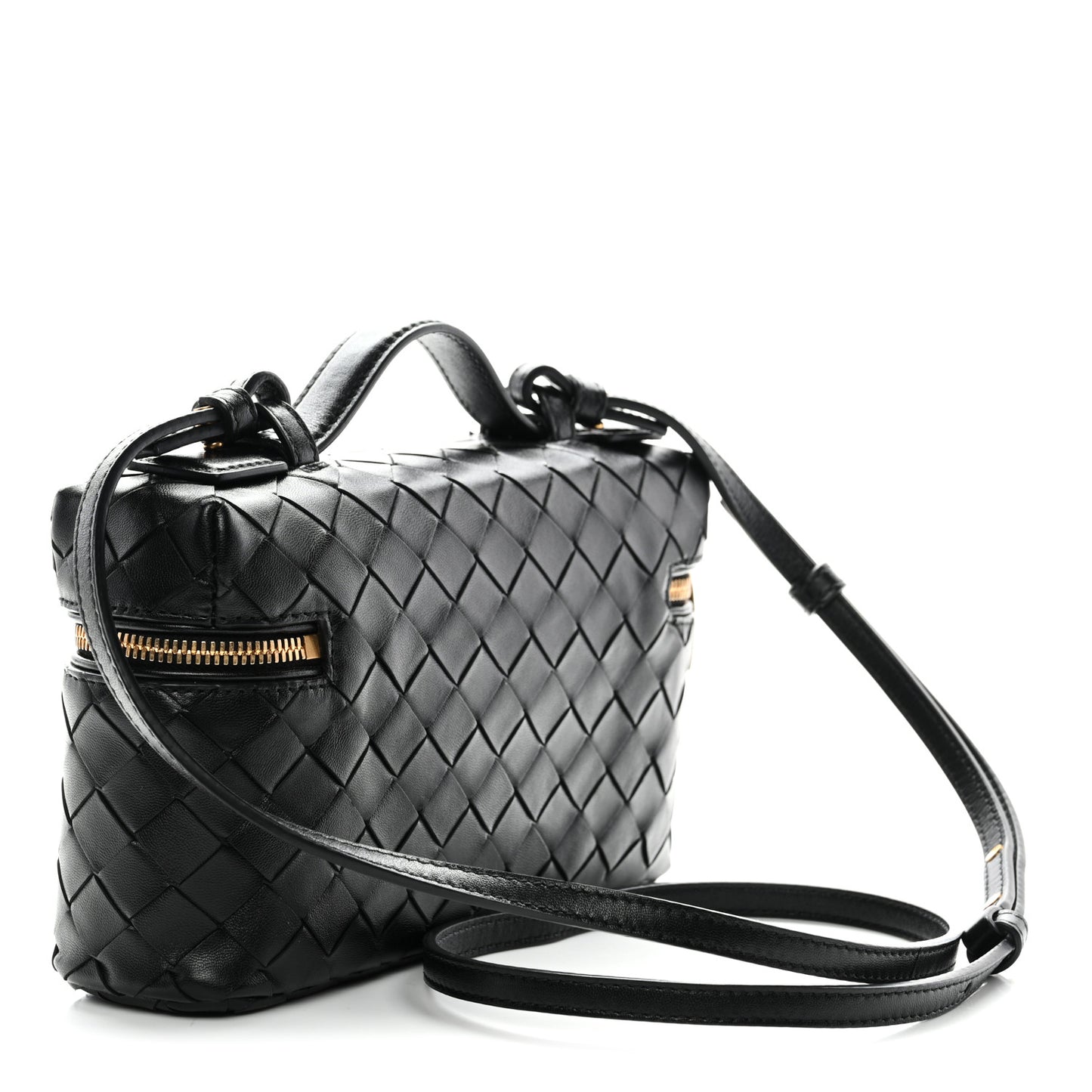 Calfskin Intrecciato Bang Bang Vanity Case Black