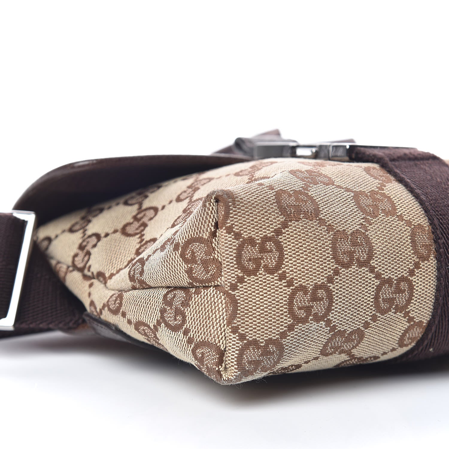 Gucci Monogram Waist Pouch Bag Dark Brown 10 of 11