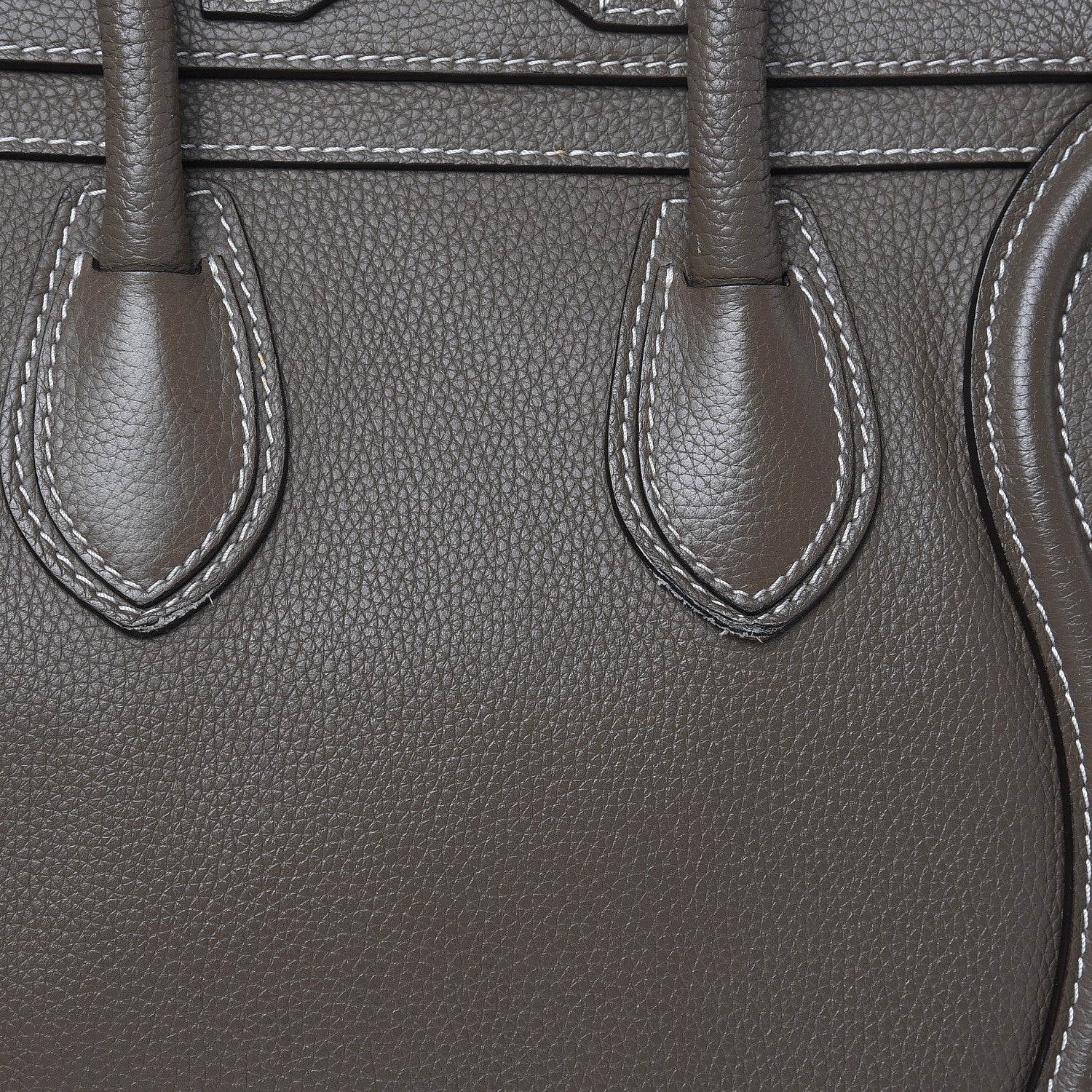Celine Drummed Calfskin Micro Luggage Souris 15 of 16
