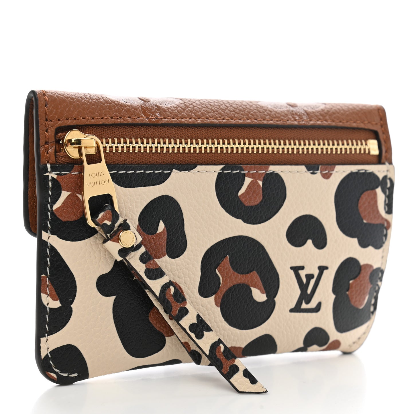 Empreinte Monogram Giant Wild At Heart Key Pouch Caramel