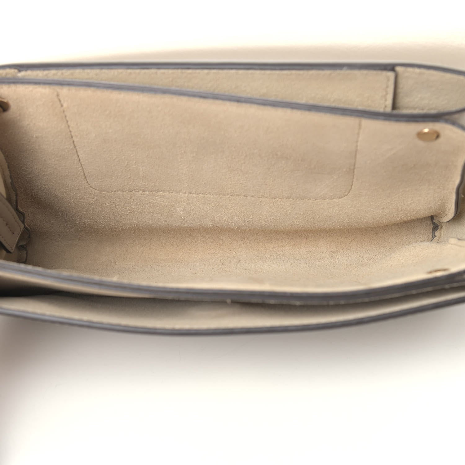 Chloe Suede Calfskin Small Faye Shoulder Bag Motty Grey 4 of 11