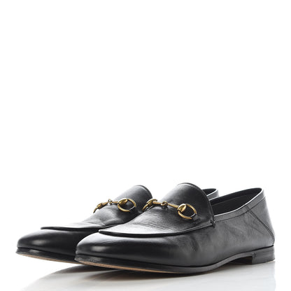 Gucci Lambskin Womens Brixton Horsebit Loafers 38.5 Black 3 of 12