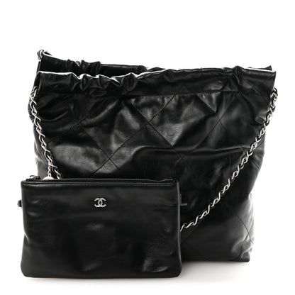 Chanel Shiny Calfskin Quilted Small Chanel 22 Black 3 of 10