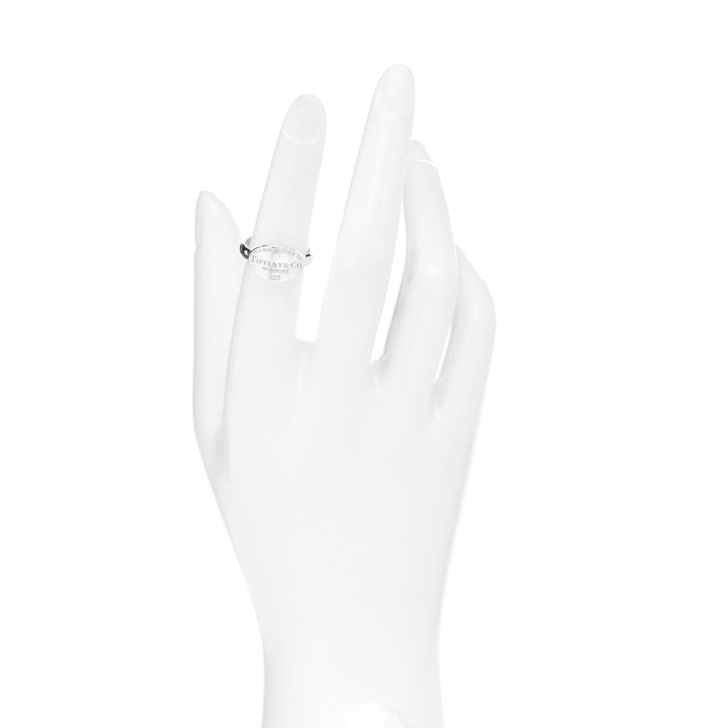 Sterling Silver Return to Tiffany Oval Ring 52 6