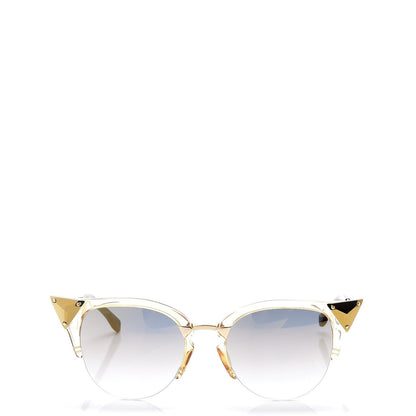 Fendi Metal Iridia Cat Eye Sunglasses FF 0041/S Gold 2 of 9