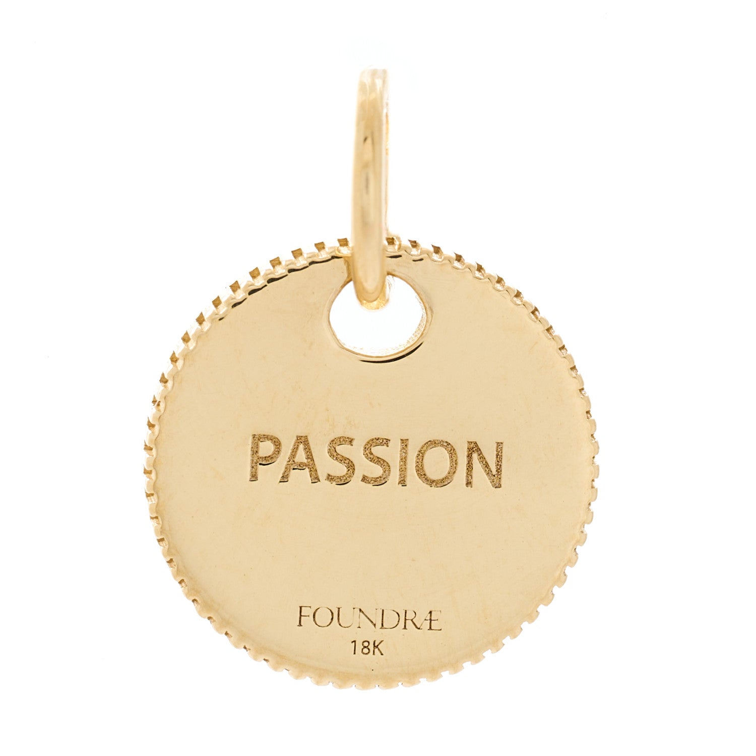 Foundrae 18K Yellow Gold Mini Passion Medallion Pendant 2 of 3