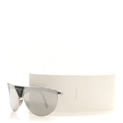 Prada Metal Shield Sunglasses SPR 69ZS Silver Light Grey 8 of 8