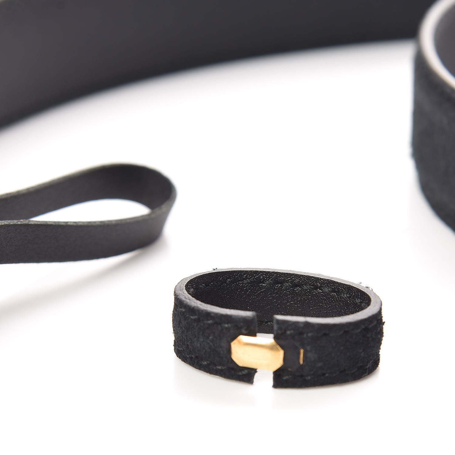 Gucci Suede Icaro G Cube 25mm Belt 85 34 Black 7 of 7