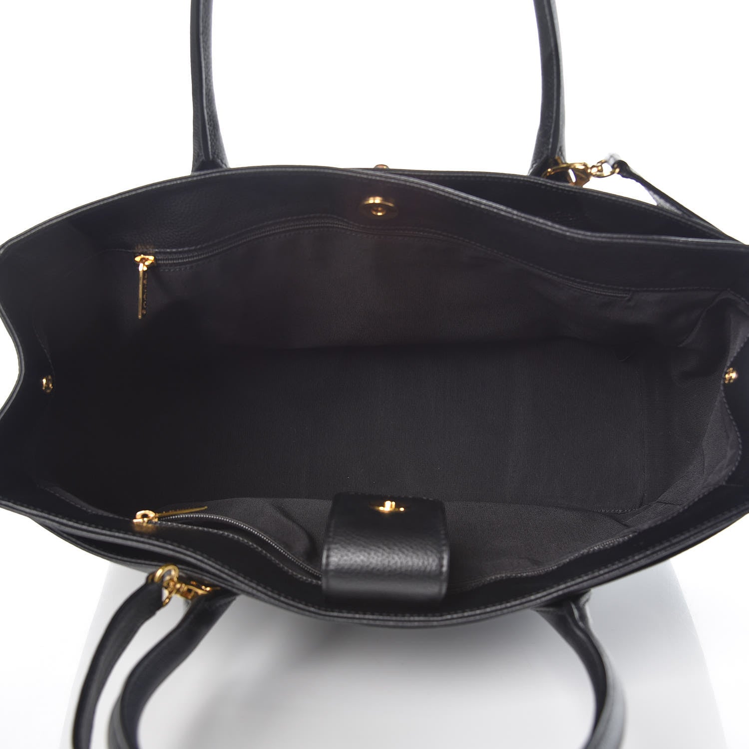 Chanel Calfskin Cerf Executive Shopper Tote Black 8 of 11