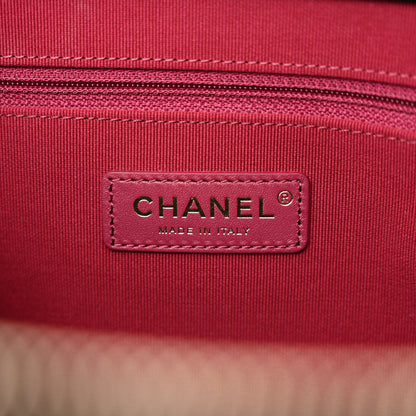 Chanel Metallic Grained Calfskin Quilted Shopping Tote Black 7 of 10