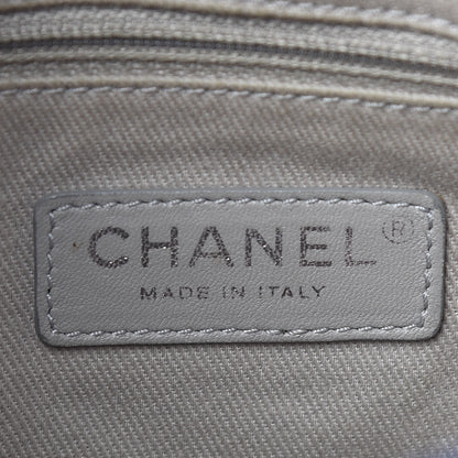 Chanel Caviar Quilted CC Shopping Tote Blue 6 of 13