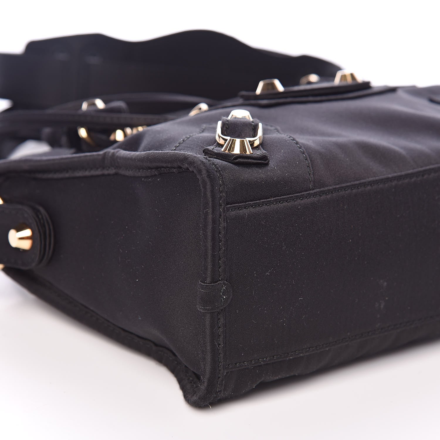 Balenciaga Satin Classic Gold Hardware Mini City Black 7 of 9