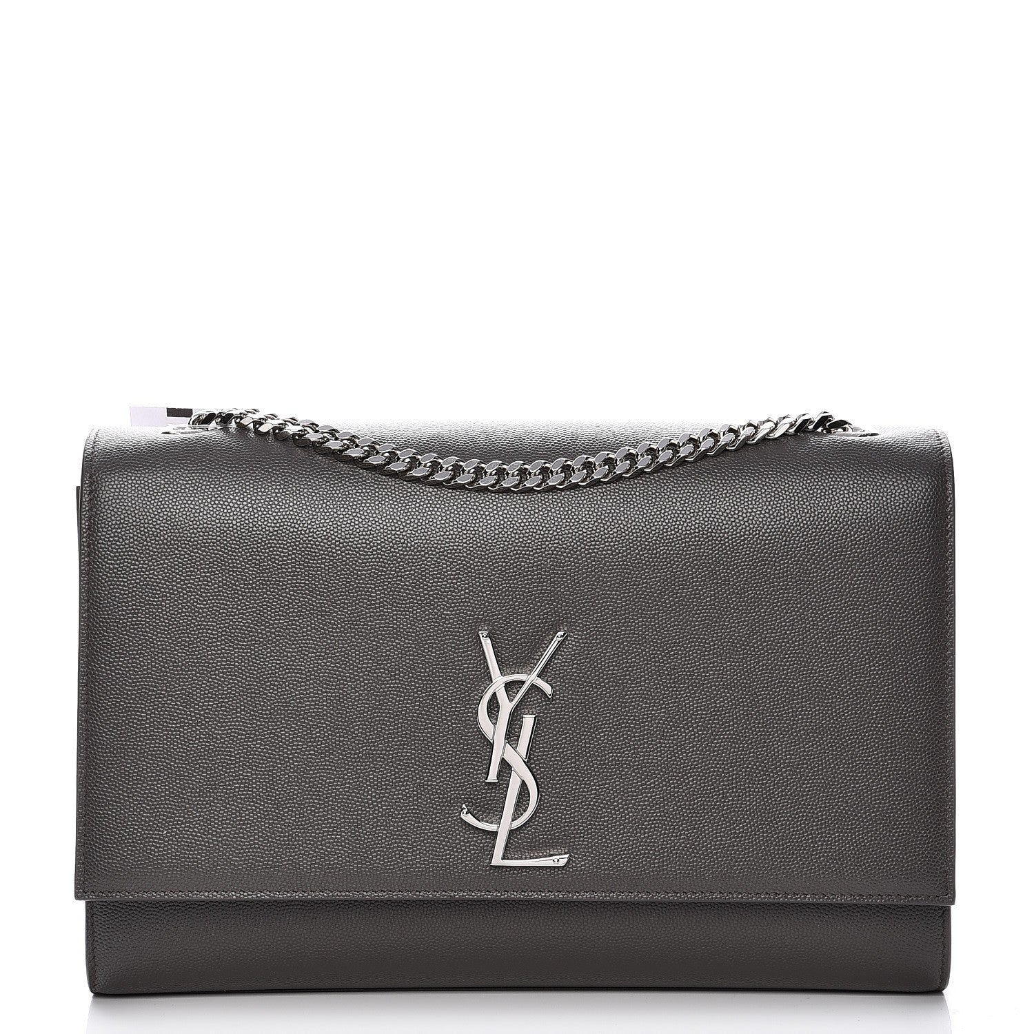 Saint Laurent Grain De Poudre Large Classic Monogram Kate Satchel Earth 1 of 7
